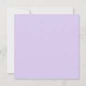 Elegant Lilac Lavender Floral Bridal Shower Invitation (Back)