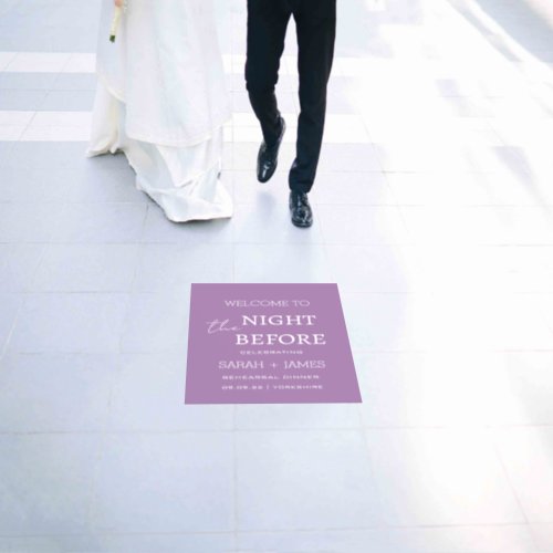 Elegant Lilac Lavender the Night Before Wedding  Floor Decals