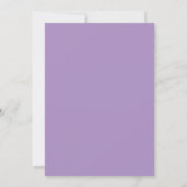 Elegant Lilac Lavender Watercolor Bridal Shower Invitation (Back)