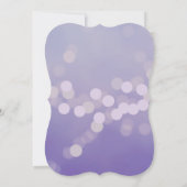 Elegant Lilac Purple Bridal Shower Invitations (Back)