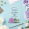 Elegant Lilac Purple Rose Lacy Calligraphy Wedding