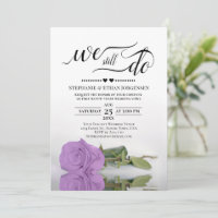 Elegant Lilac Purple Rose We Still Do Vow Renewal