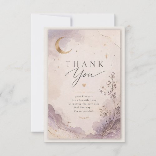 Elegant Lilac Thank You Card
