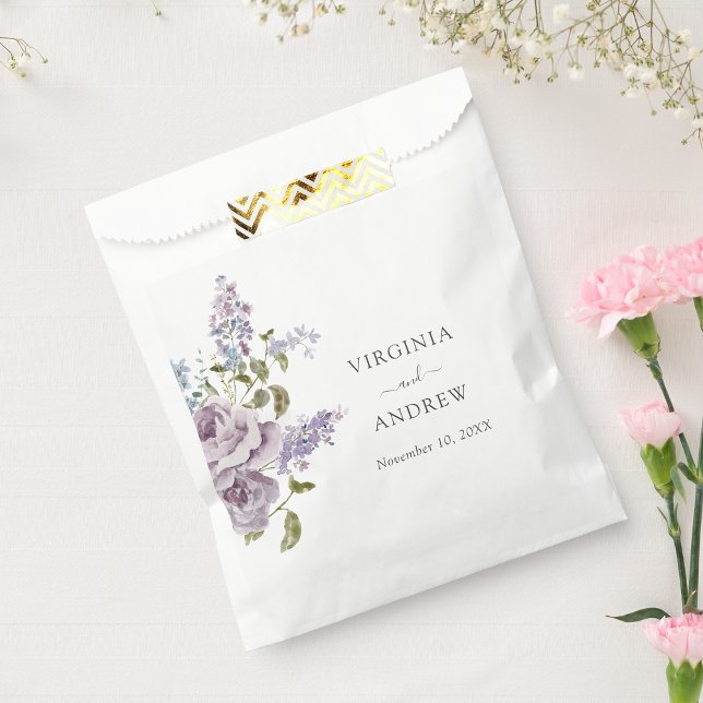 Elegant Lilac Wedding Favor Bag (Elegant Lilac Wedding Favor Bag by Painted Paperie
)