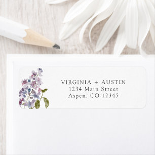 Elegant Lilac Wedding Label