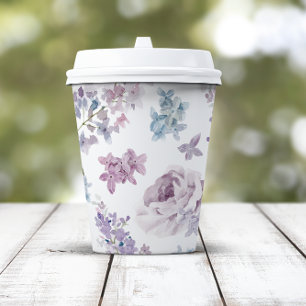Elegant Lilac Wedding Paper Cups