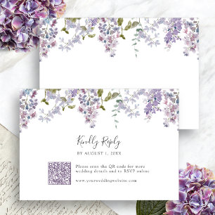 Elegant Lilac Wedding RSVP Card