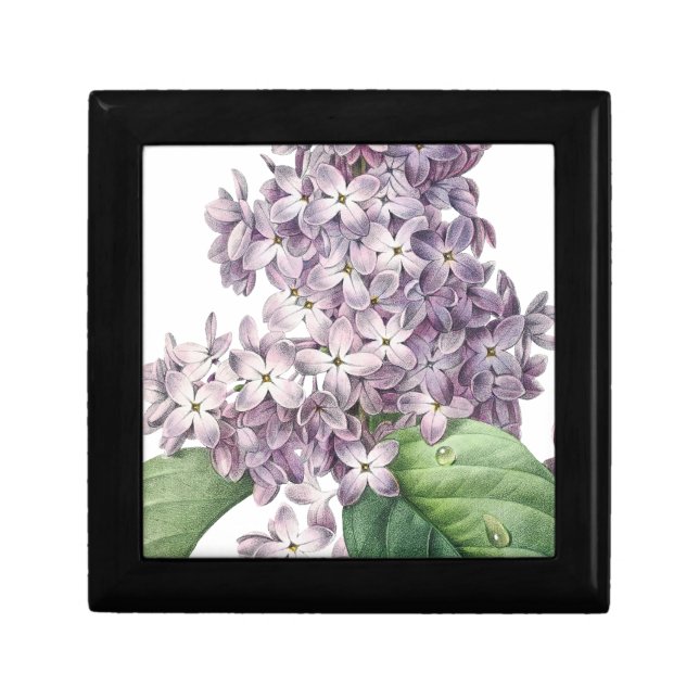 Elegant lilacs keepsake box (Front)