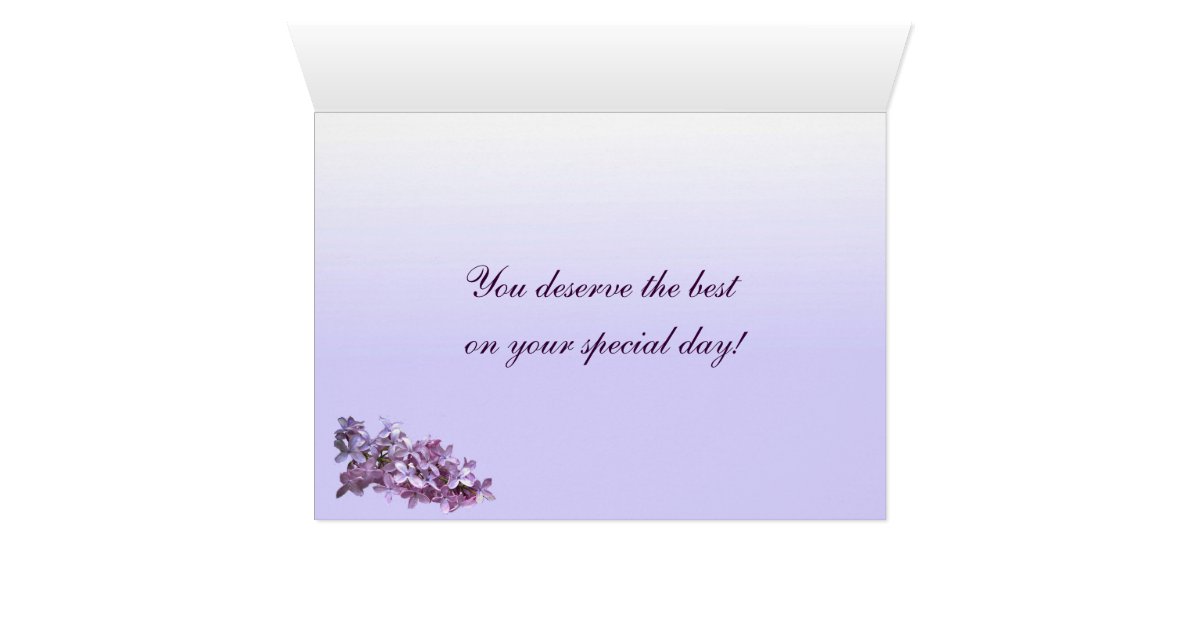 Elegant Lilacs Mothers Day Card Zazzle