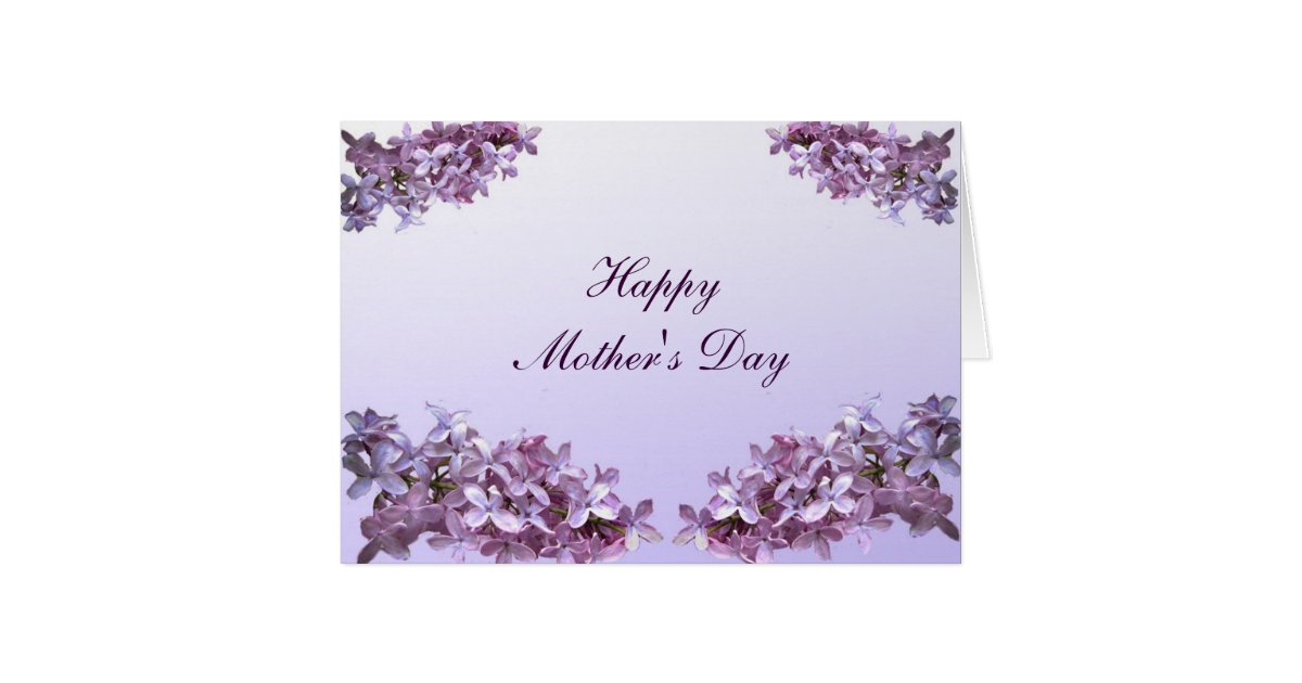 Elegant Lilacs Mothers Day Card Zazzle