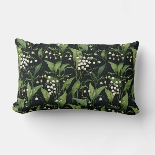 Elegant Lilly of the valley pattern Lumbar Pillow