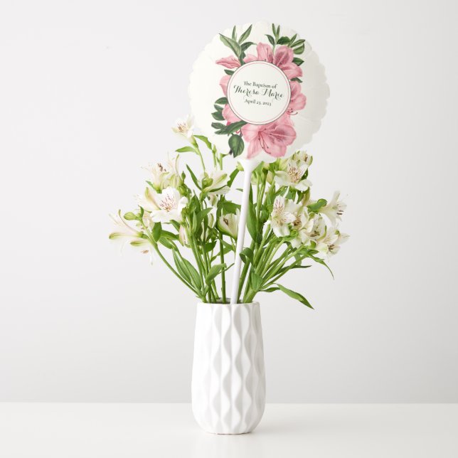 Elegant Lily Baptism Celebration Balloon (Vase)