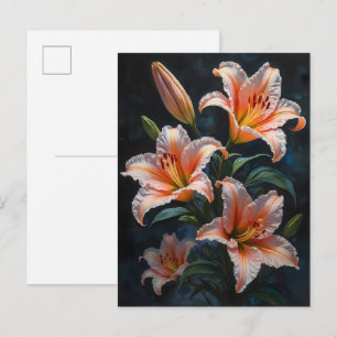 Elegant Lily Flower Art – Premium Prints & Unique Invitation Postcard