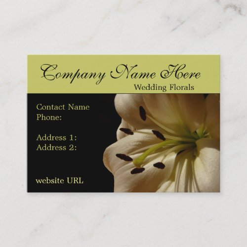 Elegant Lily Flower  Business Cards