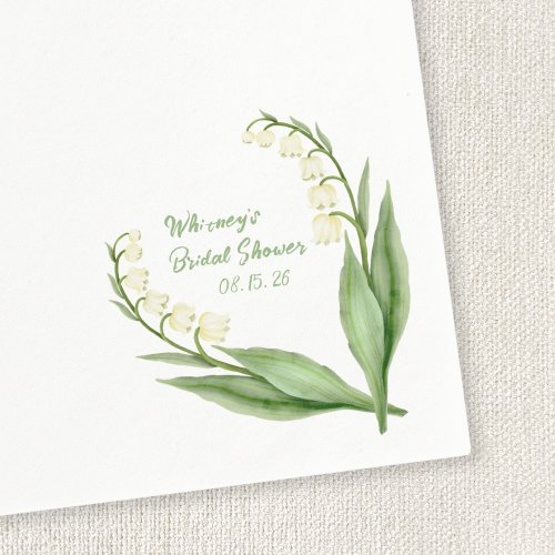 Elegant Lily of the Valley Custom Bridal Shower Napkins