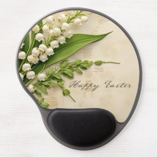 Elegant Lily of the Valley Easter Greeting Gel Mouse Pad
