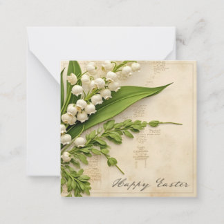 Elegant Lily of the Valley Easter Greeting Note Card
