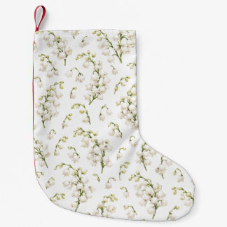 Elegant Lily of the Valley Floral Pattern Small Christmas Stocking
