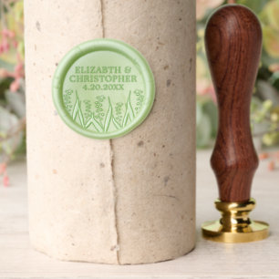 Elegant Lily of the Valley Floral Wedding Wax Seal Stamp