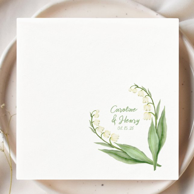 Elegant Lily of the Valley Garden Party Wedding  Napkins (Creator Uploaded)