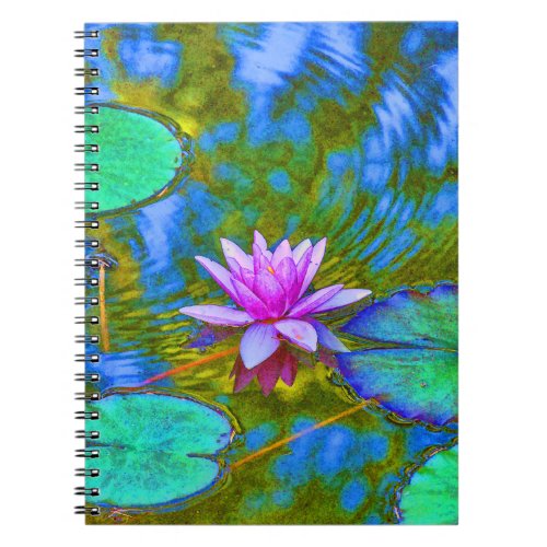 Elegant Lily Pad Lotus Yoga Practioners Notebook