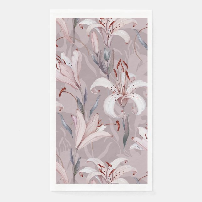 Elegant Lily Paper Guest Towel  (Front)