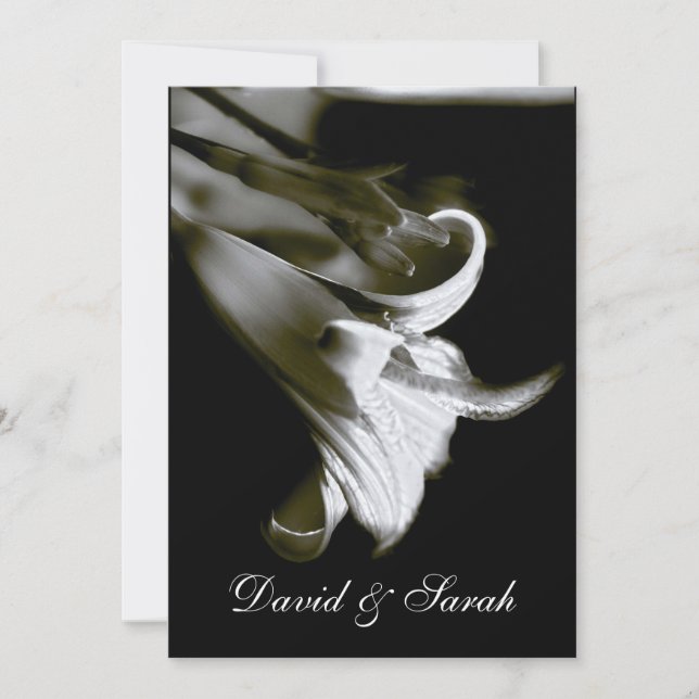 Elegant Lily Wedding Invitation (Front)