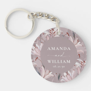 Elegant Lily Wedding Keychain – Stylish Favor