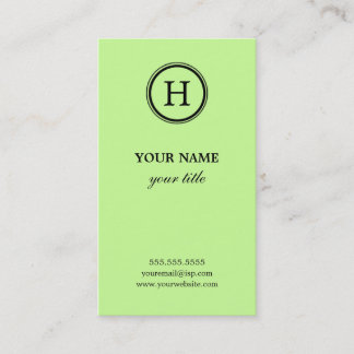 Elegant Lime Green Business Cards