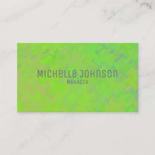 Elegant Lime Green Marbling Professional Look Business Card