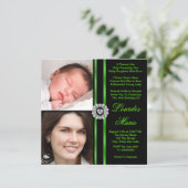 Elegant Lime Green Photo Quinceanera Invitations (Standing Front)