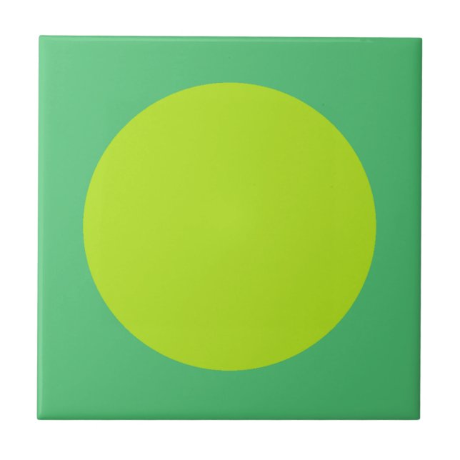 Elegant Lime Green & Sea Green Wall Decor | Modern Ceramic Tile (Front)