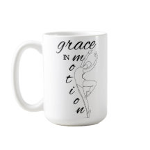 Elegant Line Art Ballerina with Quote Mug