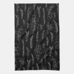 Elegant Line Art Eucalyptus Pattern   Kitchen Towel at Zazzle