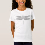 Elegant line drawing dragonfly  T-Shirt