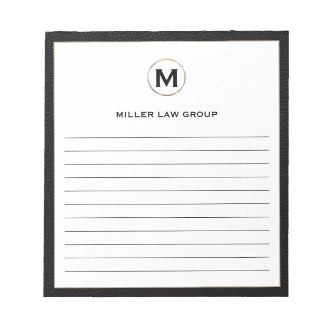 Elegant Lined Notepad (Front)