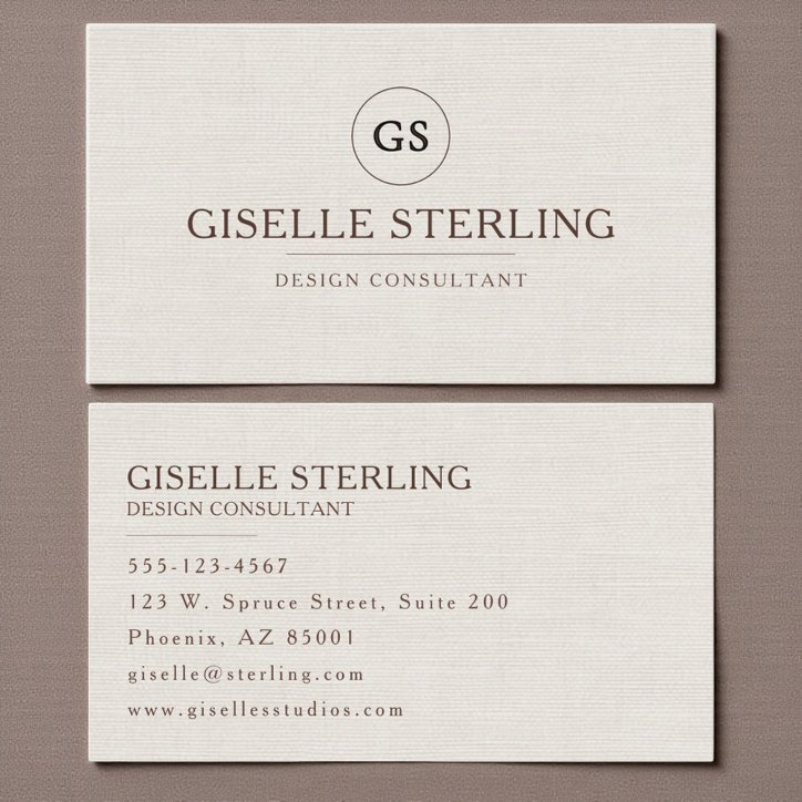Elegant Linen Business Card