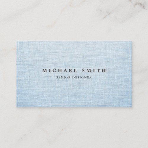 Elegant Linen Texture Business Card