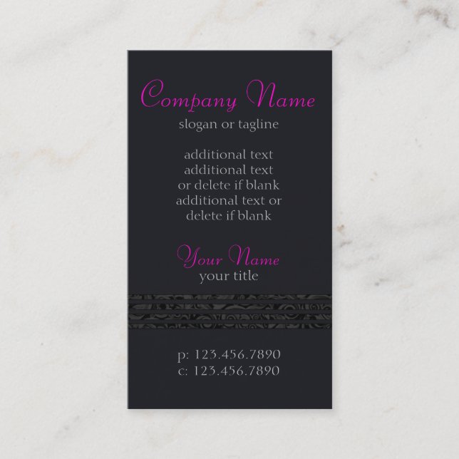 Elegant Lines Business Card (Front)