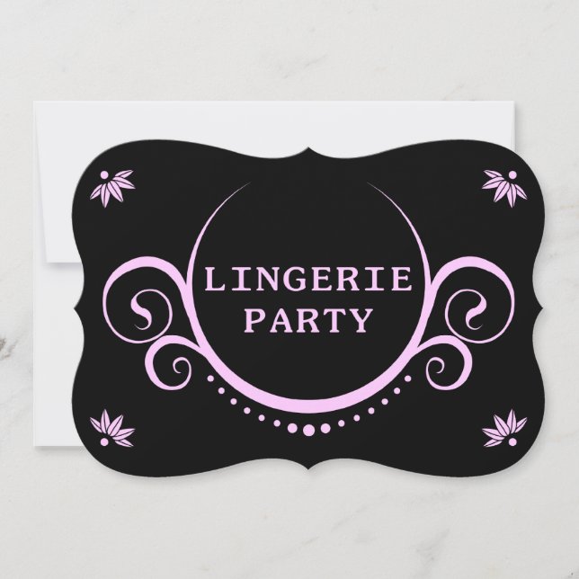 elegant lingerie party invitation (Front)