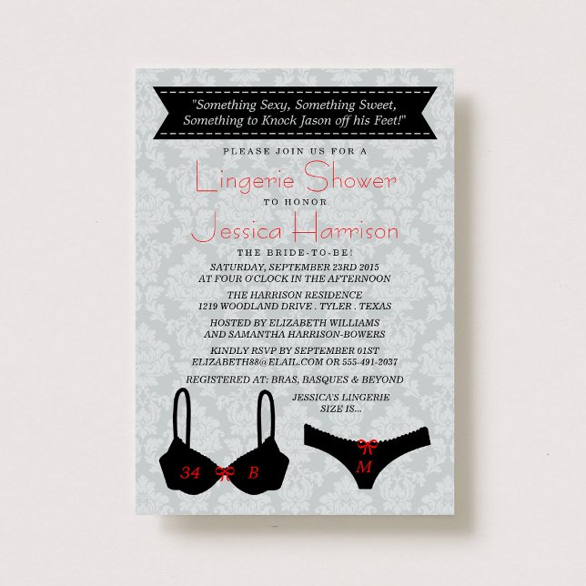 Elegant Lingerie Shower Invitations (Creator Uploaded)