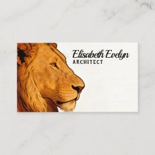 Elegant Lion Profile – Modern Business Card Design