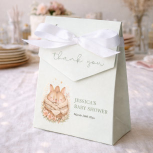 Elegant Litlle Bunnies Baby Twin Shower Favor Boxes
