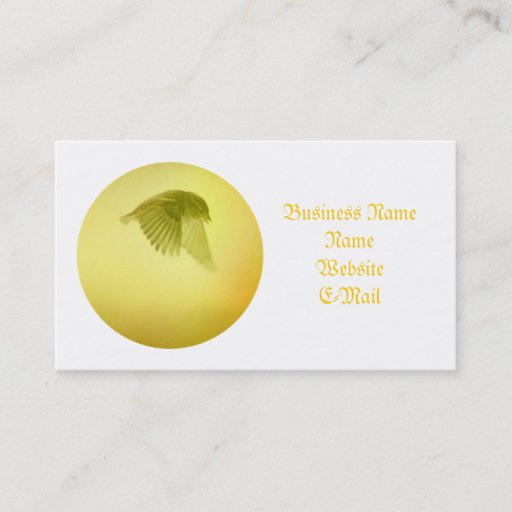 Customizable Elegant Little Bird Business Card Template
