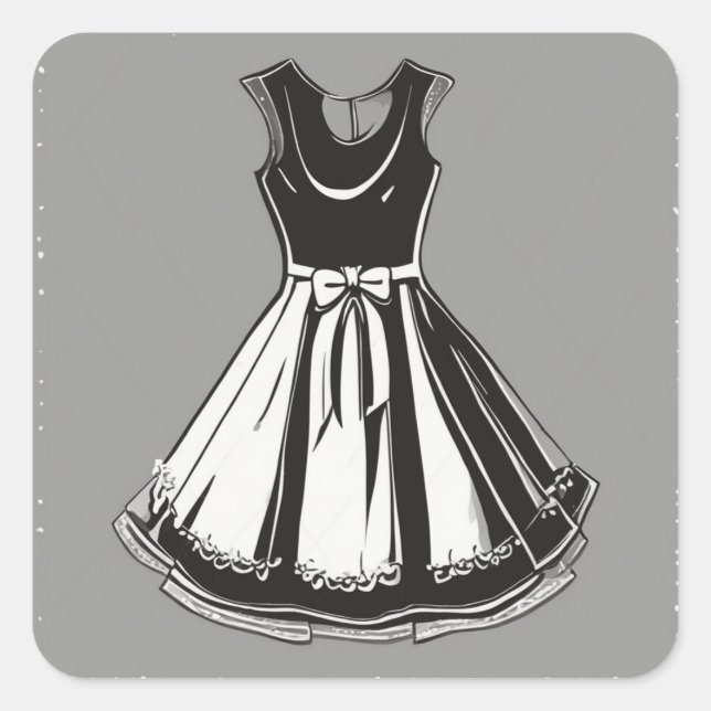 Elegant Little Black Dress Sticker (Front)