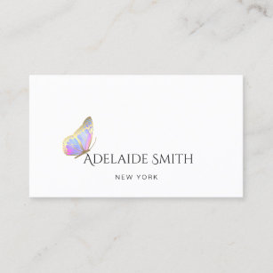 elegant little butterfly logo business card