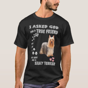 Elegant Little Dog Mom Dad, Cute Australian Silky  T-Shirt