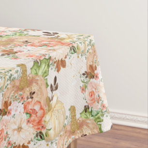 Elegant Little Floral Pumpkin Party Decorations Tablecloth