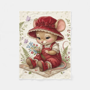 Elegant Little Mouse In Warm Countryside Setting F Fleece Blanket