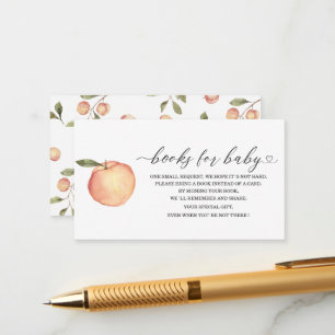 Elegant Little Peach Watercolor babEnclosure Card